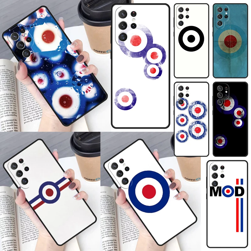 Mod White Target Tpu Soft Cover Per Samsung Galaxy S23 Ultra S22 S20 S21 Fe S8 S9 S10 Plus Note 10 20 Ultra Custodia Per Telefono