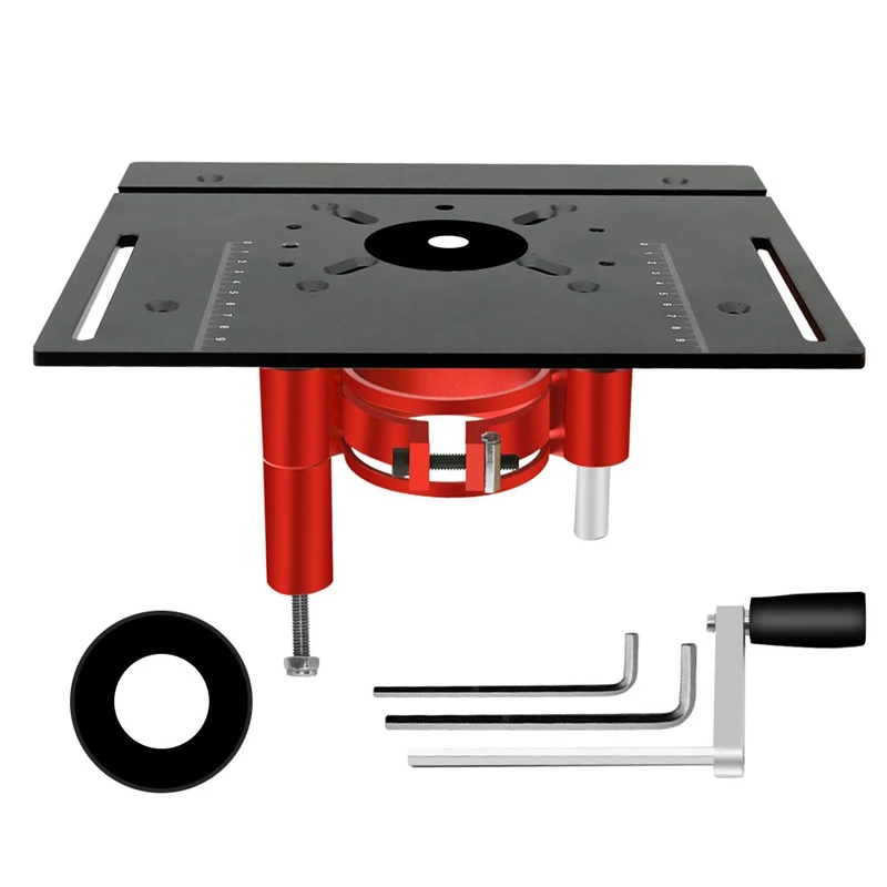 

Aluminum Router Table Insert Plate Precision Router Lift Set - Wood Router Lifting Base For Workingbenches Tool