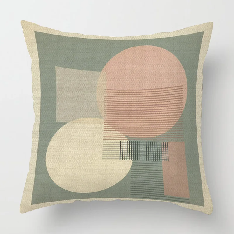 Nordic-style abstract geometric pillow case 50x 50cm fade-proof machine washable home decorations cushion cover 2