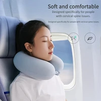 Summer cool ice silk U-shaped pillow, perfect for travel and business trips, memory foam neck pillow for comfortable naps
