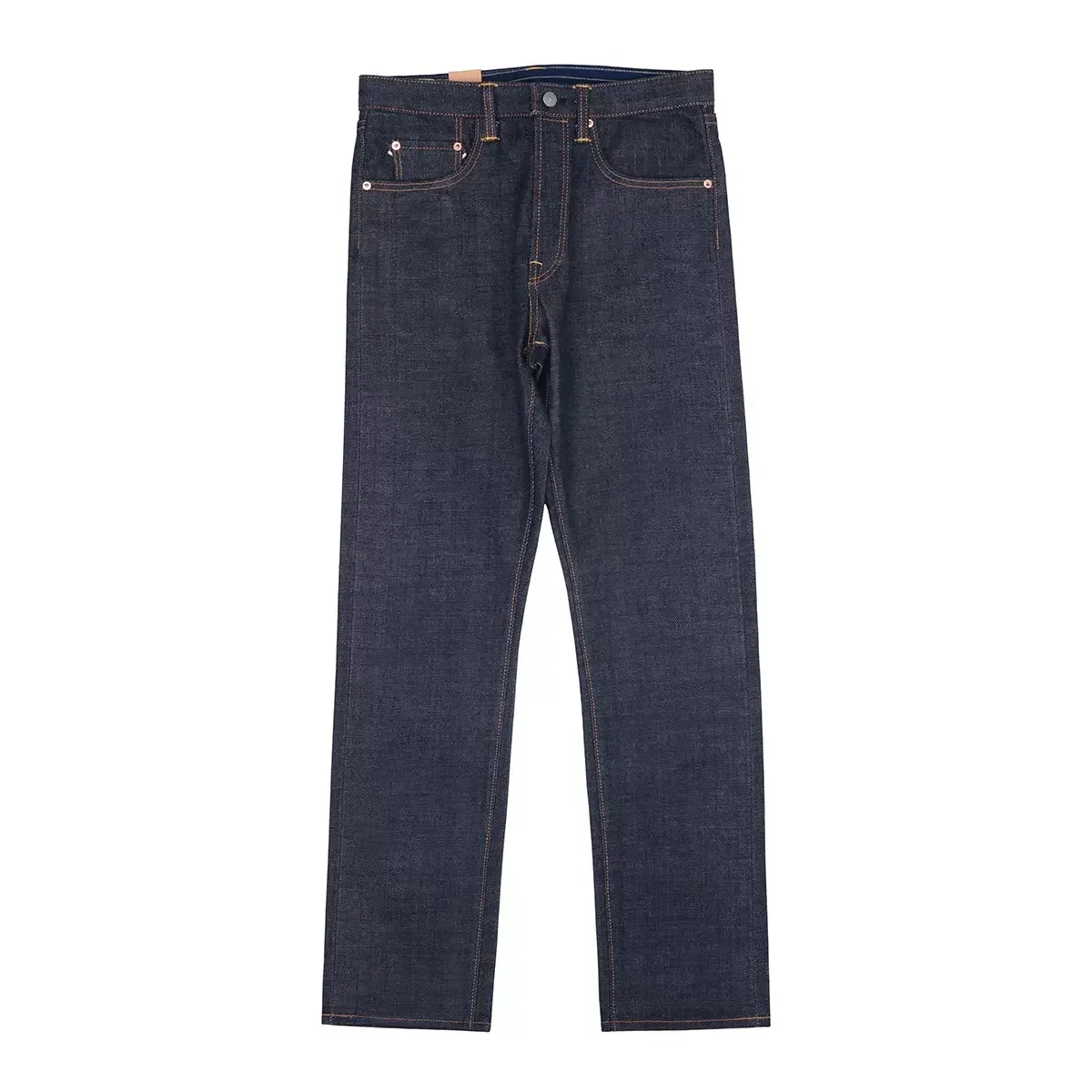 BOB DONG 22oz Heavyweight Selvage Denim Jeans Rigid Slim Straight Fit Pants Indigo N237 5