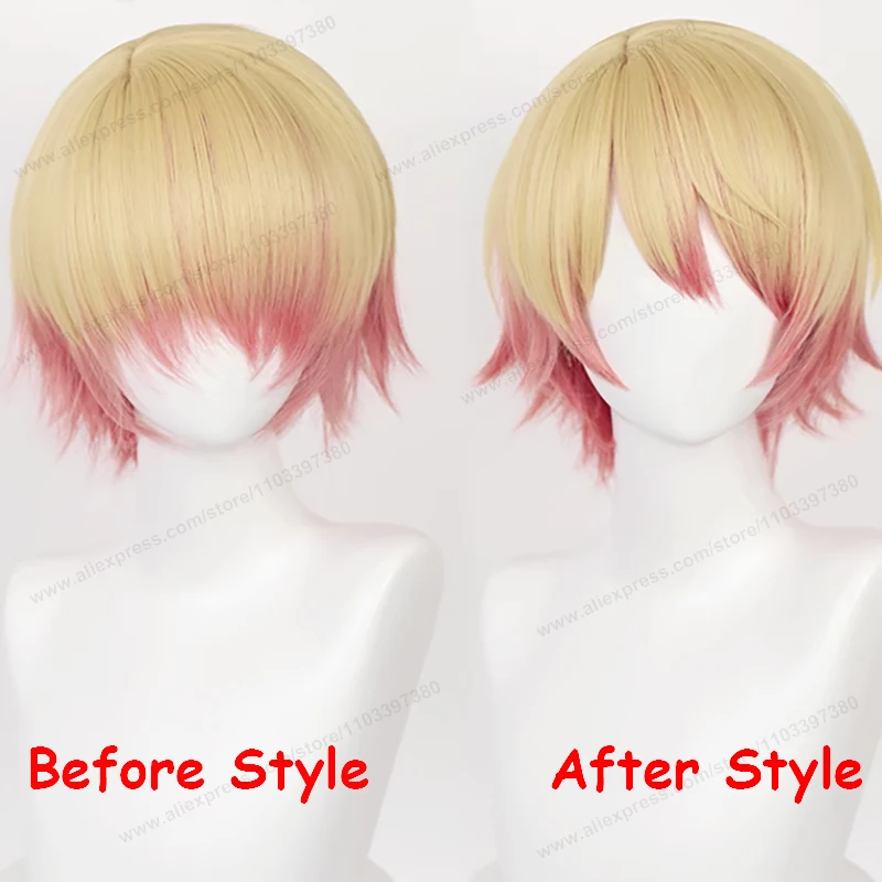 Tenma Tsukasa-Inspired Short Anime Cosplay Wig - 30cm Heat-Resistant Synthetic Hair