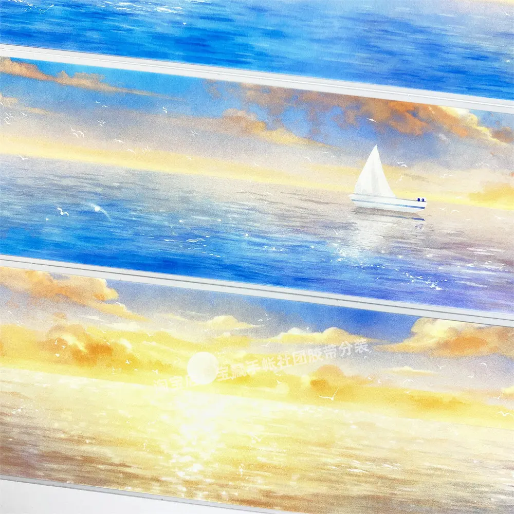 Washi Pet Tape A927 Muxia 바다 하늘 풍경 Chi Sea 고대 스타일 스크랩북 콜라주 Diy 카드 스티커 Diy 카드