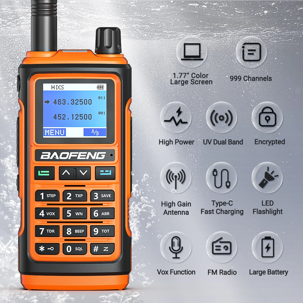 Baofeng UV-21 Pro 10W Walkie Talkie Long Range Portable Ham Radios