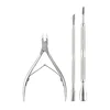 3pcs Nail Cuticle Pusher Dead Skin Remover Stainless Steel Cuticle Nipper Spoon Dual-end Trimmer Cutter Clipper Manicure Tools 1