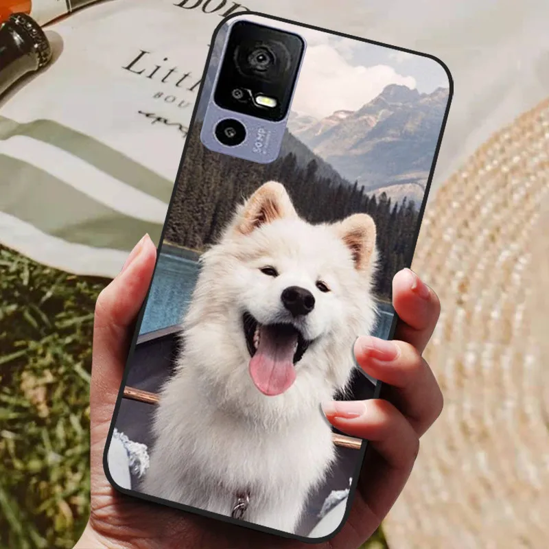 Silicone Back Cover Phone Case with Soft Bumper - Black