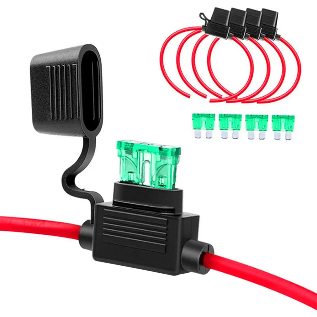 

5 шт. 12 AWG Встроенный держатель с 30, автомобильная Замена s, ATC/ATO жгут проводов Подходит для квадроциклов, лодок, мотоциклов, грузовиков, автомобилей