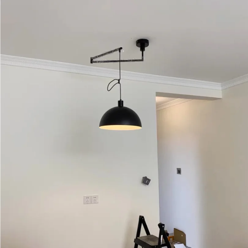 Rotate Pendant Lights Kitchen Dining Room Restaurant Adjustable Hanging Lamp Nordic Ceiling Chandeliers Retractable Folding Arm