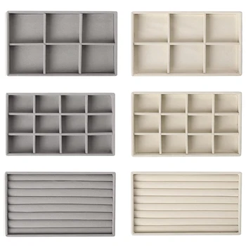 주얼리 정리함 벨벳 주얼리 보관 트레이, 디스플레이 링 팔찌 목걸이 보관함, 쇼케이스 서랍 정리 트레이