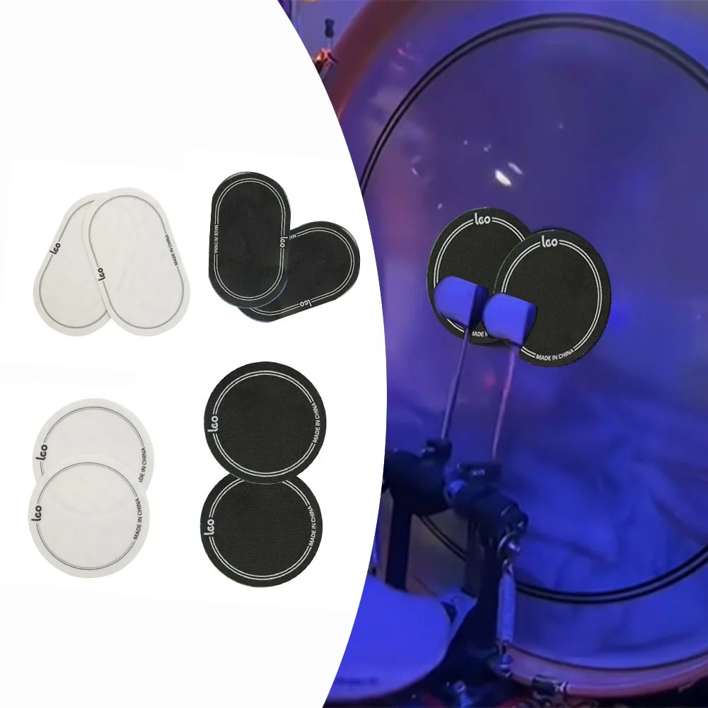 

Single Double Pedal Patch Bass Drum Patch Drumhead Kick Pad Protector For Drum Parts Percussion Instrument Accessories12.8x6.5cm