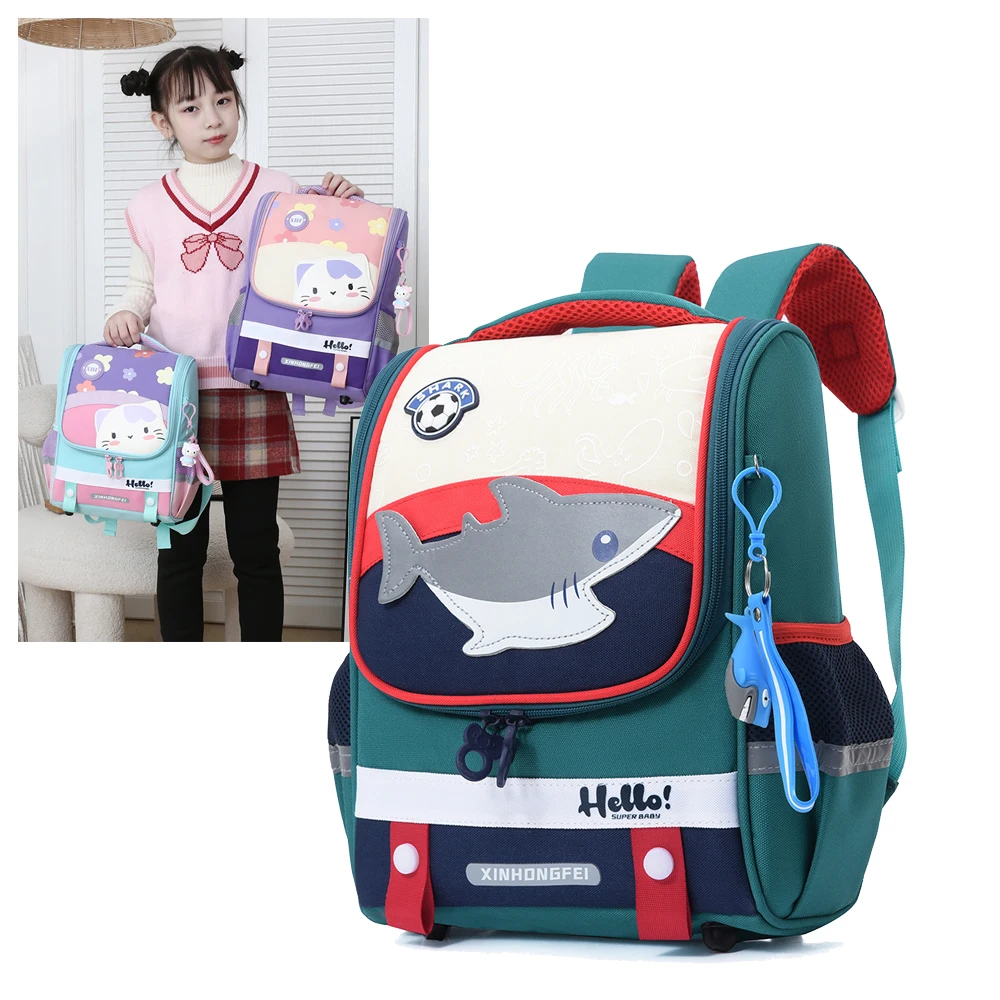 baby shark travel backpack resistant PVC patches with hook and loop backing attach easily to our bags Kids Backpack Baby Shark Overnight