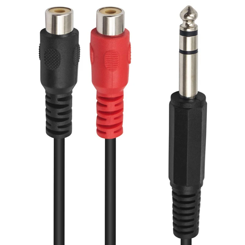 Cavo Audio Splitter 6.35mm A 2 RCA - Adattatore Stereo TRS Femmina A RCA Maschio 50cm - Foto 10
