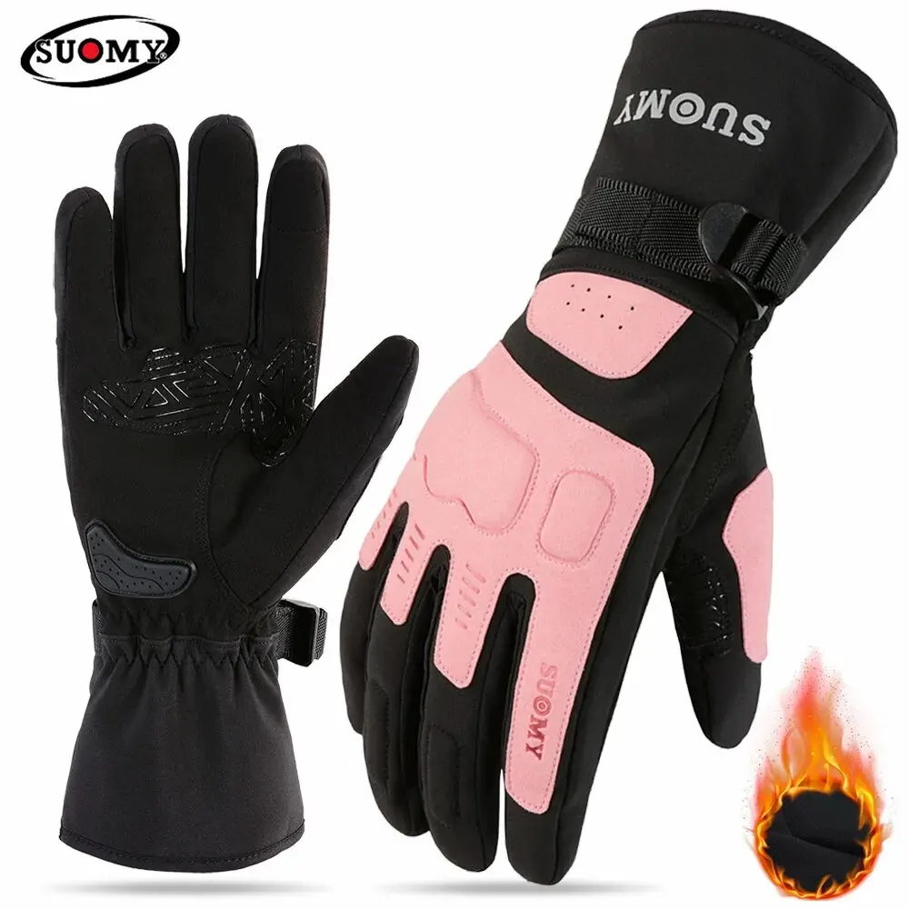 Suomy Lady Pink Guanti Da Moto Guanti Impermeabili Guanti Da Moto Invernali Da Donna Guanti Da Motocross Con Touch Screen Antivento