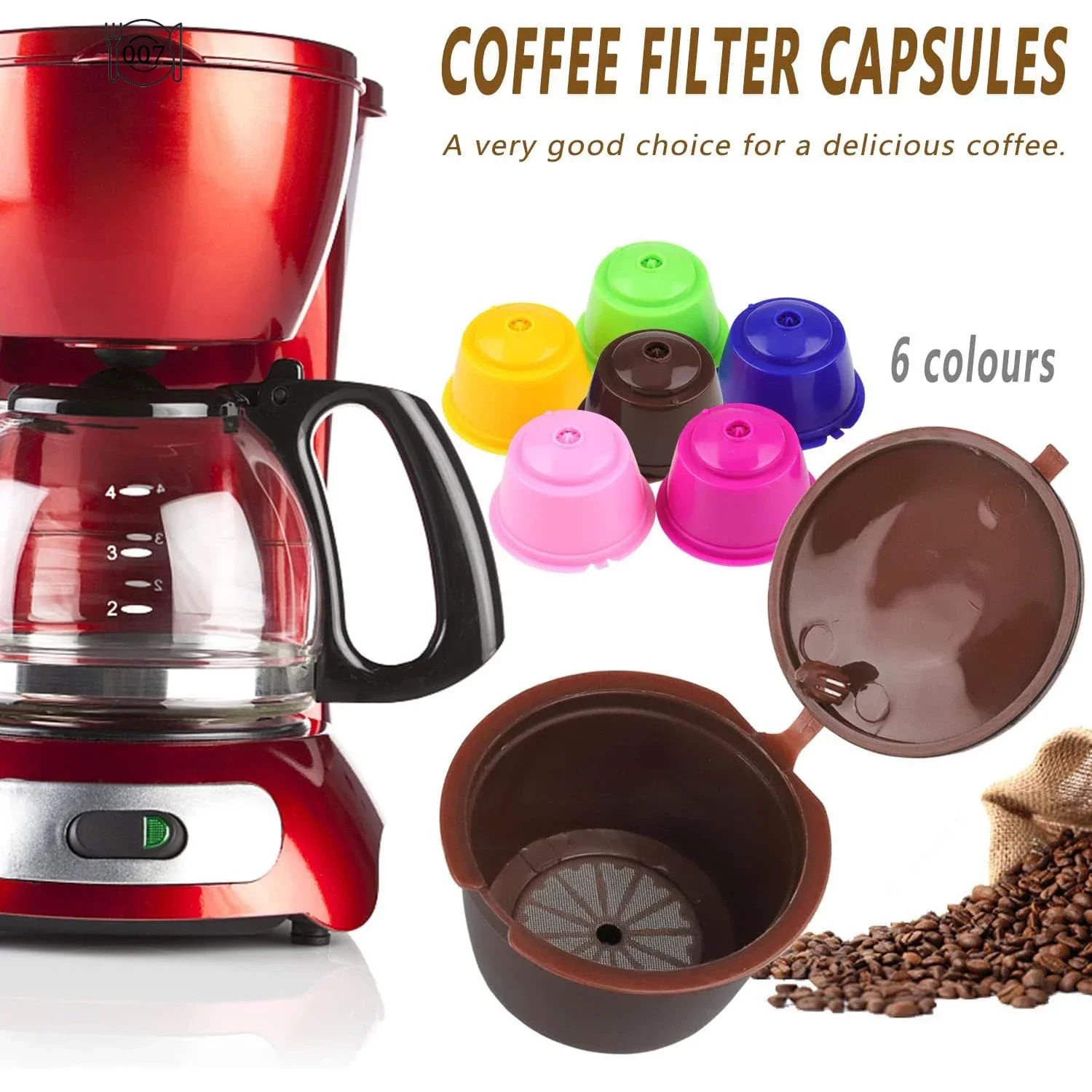 Description Picture 2 of item3pcs Refillable Capsule Filters Reusable Cups Refillable Coffee Filter Pods Reusable Universal for Nescafé Dolce Gusto Machines