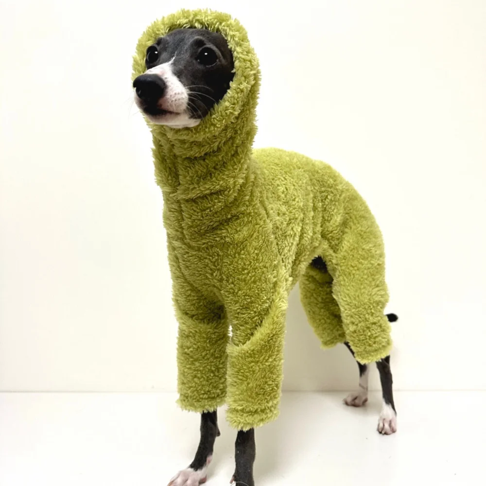 Winterfleecejacke Für Kleine Hunde Khaki Samt Warmer Mantel_voghion.com