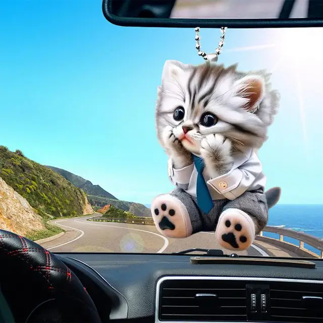 Ornamento Da Appendere per Auto a Forma Di Anatra Oscillante