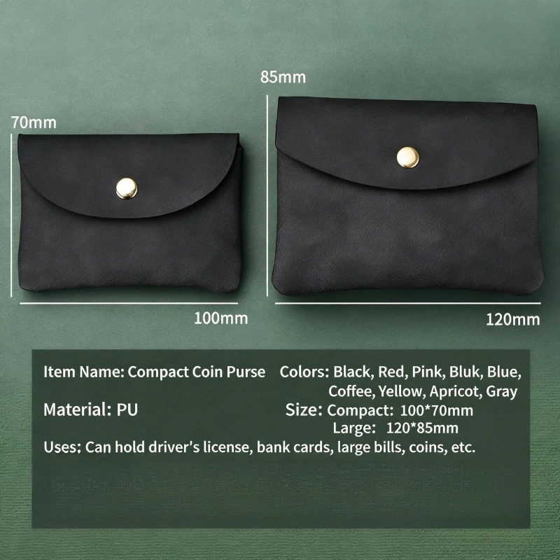 Vintage-Inspired Double Layer Coin Purse - Soft PU Leather Wallet with Multi-Pocket Zipper Bag