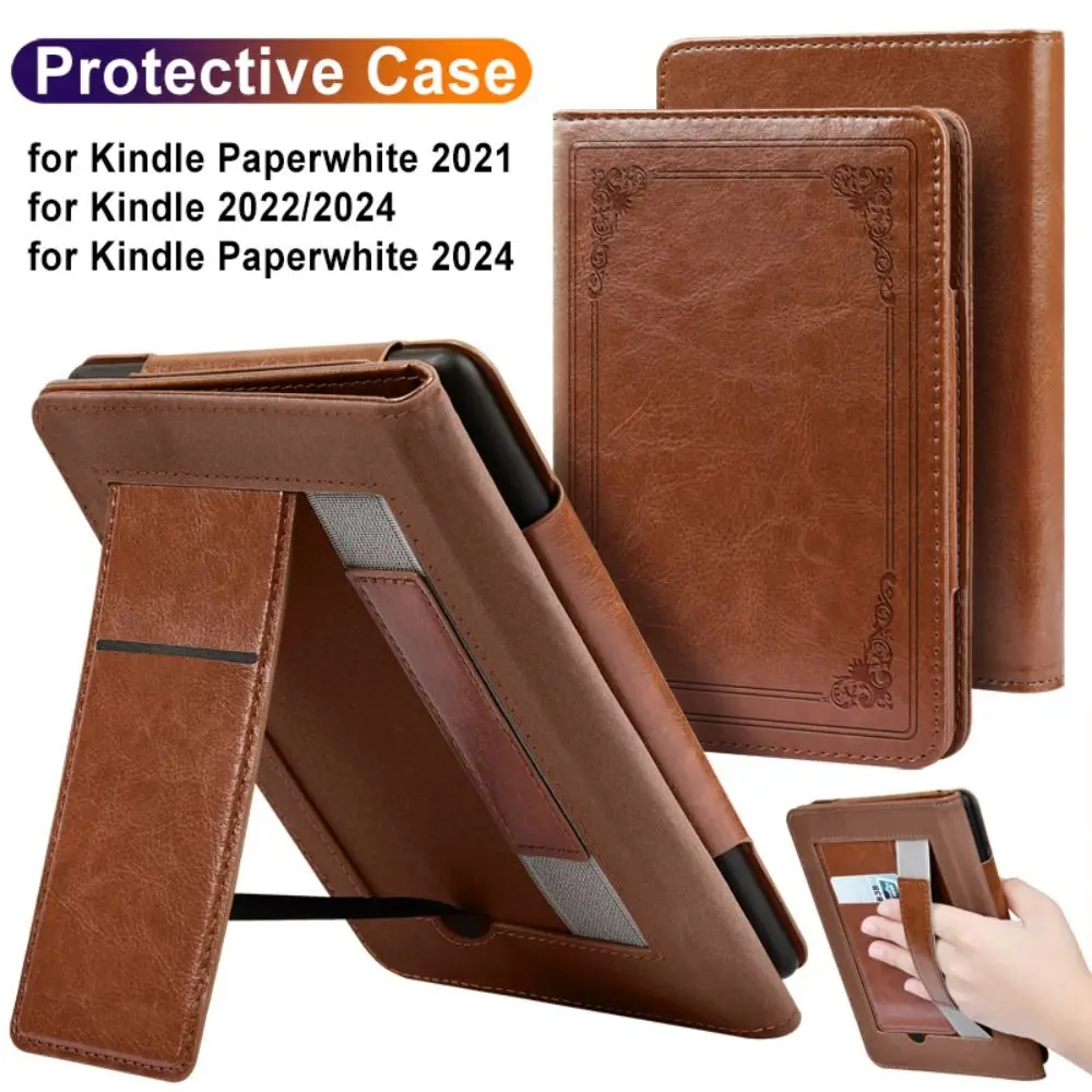 Brown Magnetic Auto Wake/Sleep e-Reader Stand Case