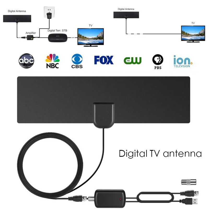 

Домашняя цифровая Hdtv-антенна практичная Высокая коэффициент ошибок бритвенная тонкая высокая чувствительность для ТВ-приставки универсальная Антенна 1080p