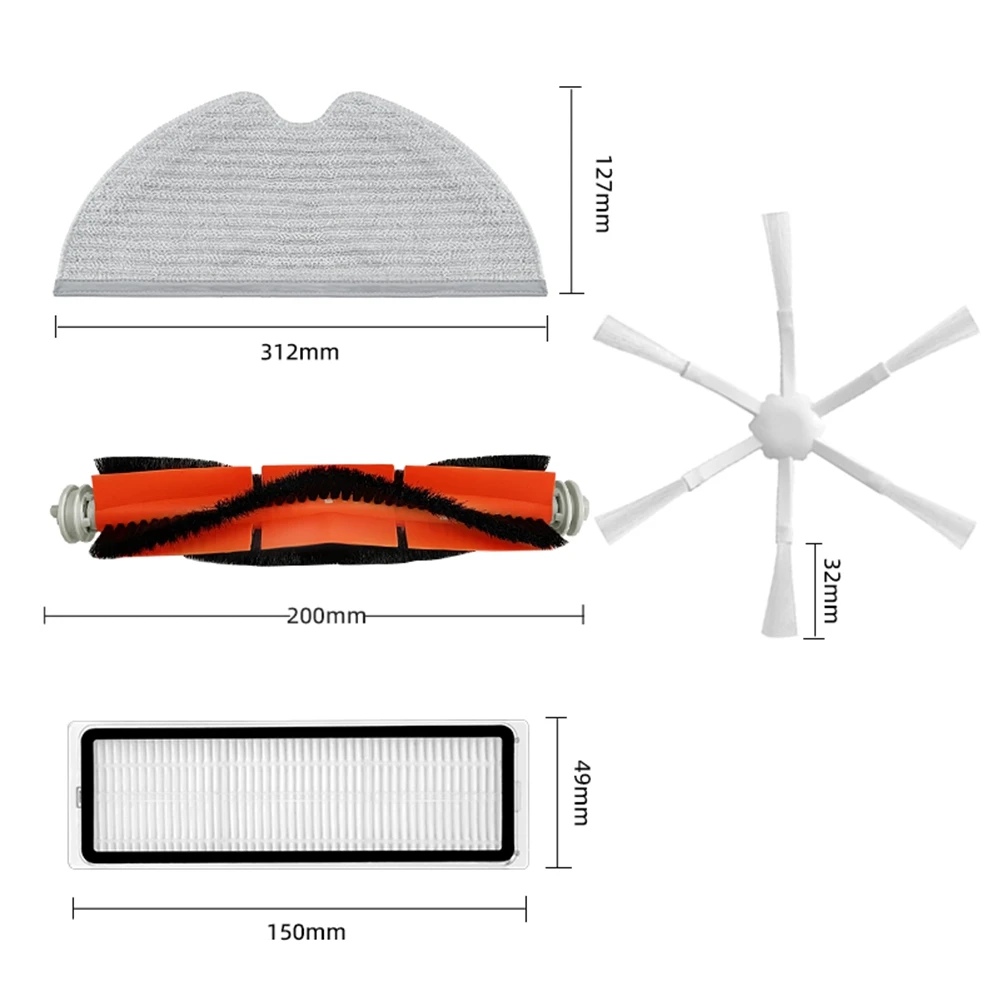 Repuestos para Robot aspirador Mi 2 STYTJ03ZHM, accesorios, cepillo lateral principal, filtro Hepa, paño de fregona