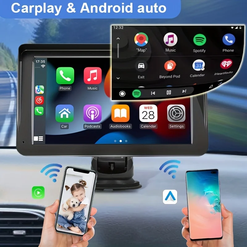 7-Inch Car Monitor Wireless Carplay MP5 Portable Smart Player Supports Android Auto Apple GPS Navigation Apple Reverse image 2 7-Inch Car Monitor Wireless Carplay MP5 Portable Smart Player Supports Android Auto Apple GPS Navigation Apple Reverse image - Image 2