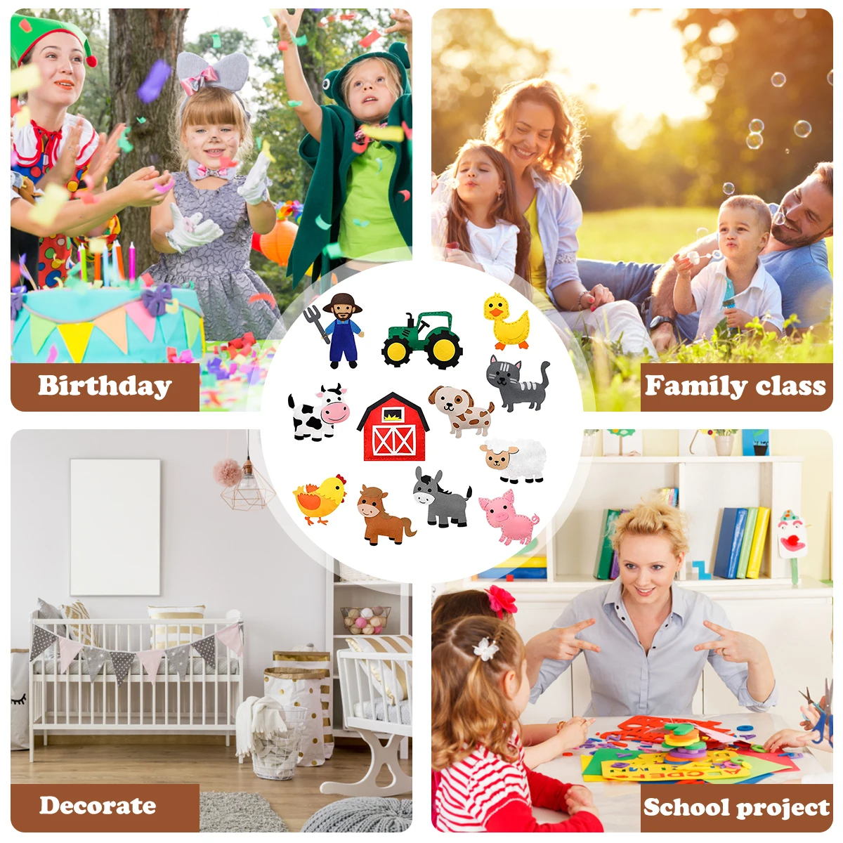 DIY Animal Sewing Kits Felt Toys Crafts Early Kids Education Sensory Set sewing craft kit