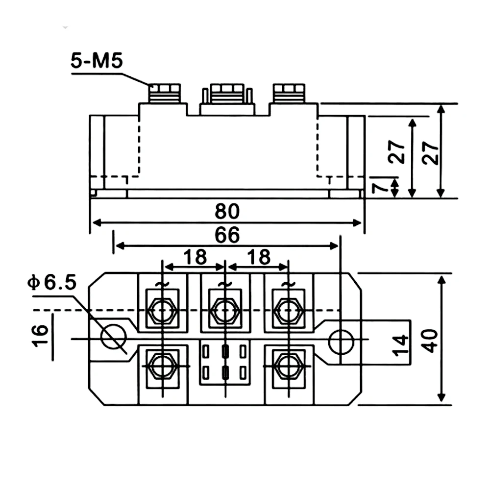 Original MDS120A three-phase rectifier bridge module 120A12V 24V 48V 68V 72V 110V 1600V Rectifier bridge 150A