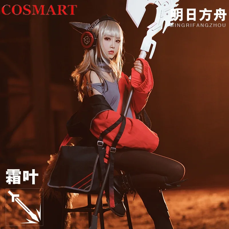 

COSMART Anime Arknights Frostleaf RHODES ISLAND Battle Suit Uniform Cosplay Costume Halloween Party Role Play Outfit Women