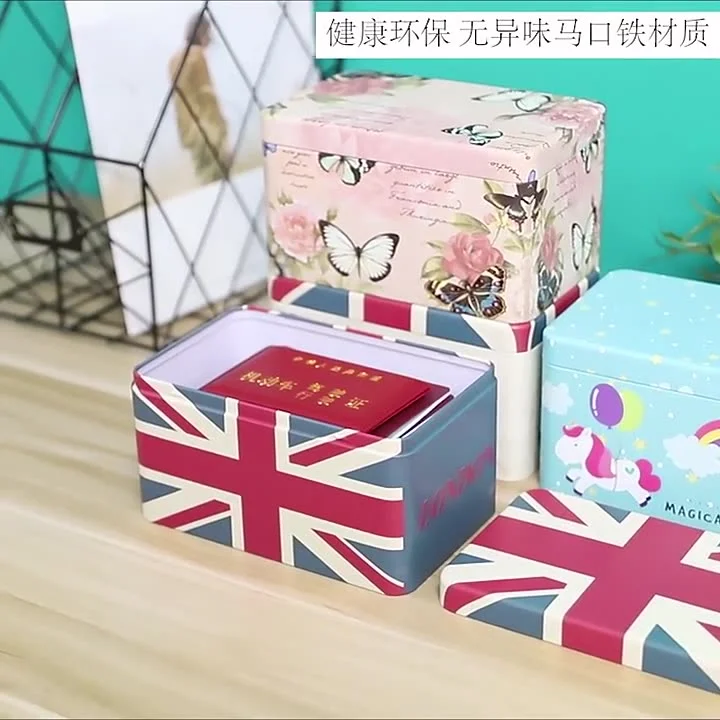 Color Pencil Box Desktop Creative Single Double Layer Tinplate Stationery Box Sundry Stationery Finishing Iron Boxs