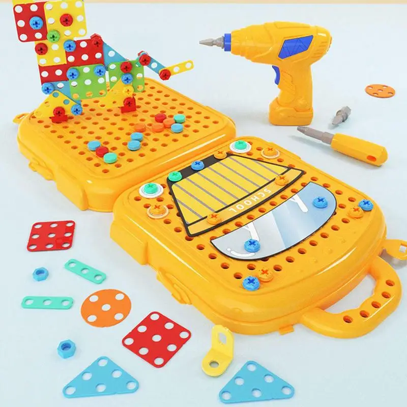 Montessori Driller Toys For Baby Boys Children Tools Toys 4 To 6 Year Old Tool Box For Kids Educational Child Games Pretend Play