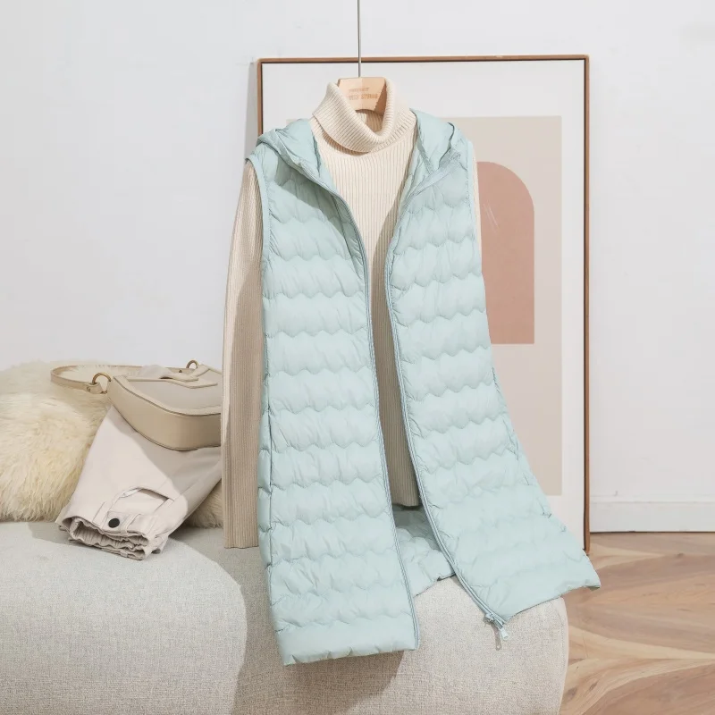 Mid-lengthHoodedVest2025New90%WhiteDuckDownLadiesAutumnandWinterWarmSimpleFashionOutdoorVersatileCoat-AliExpress200000345