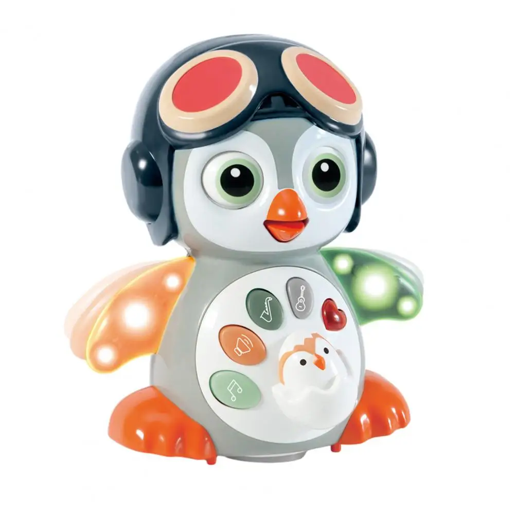 

Penguin Toy with Swing Arm Crawling Penguin Baby Musical Toy for Early Education Tummy Time Learning Infant Music for Toddler