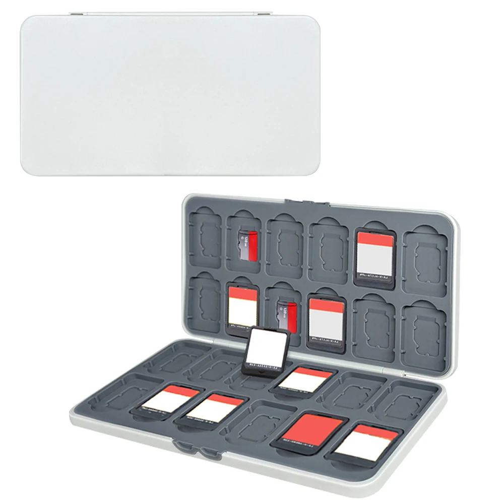 Compact Game Card Storage Box with 24 Game and Micro SD Slots