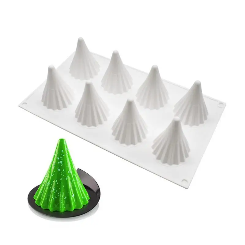 

Christmas Tree Mold Silicone 8-Cavity Christmas Cake Mould 3D Mold Enjoy Your DIY Experience With Easily Demoulding For Making