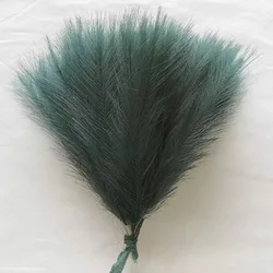 Enhanced Artificial Pampas Grass Bouquet for Elegant Home and Event Decor (Emerald green)