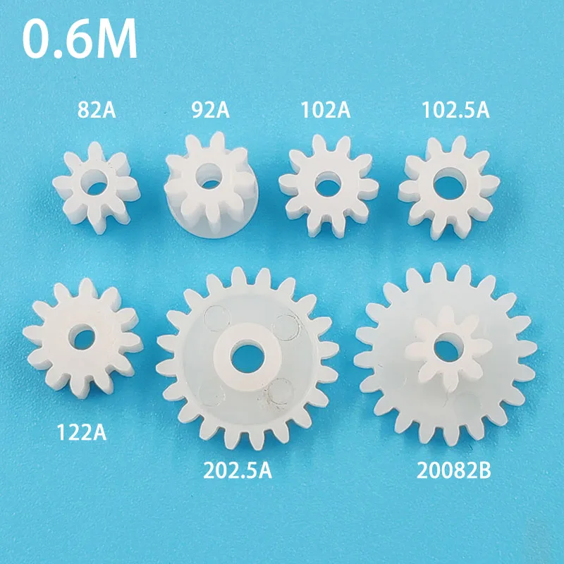 10PCS Sample Order 0.6M Plastic Gears 82A 92A-shoulder 102A 102.5A 122A 202.5A 20082B All Modular M = 0.6 GEAR motor gear,transmission gear