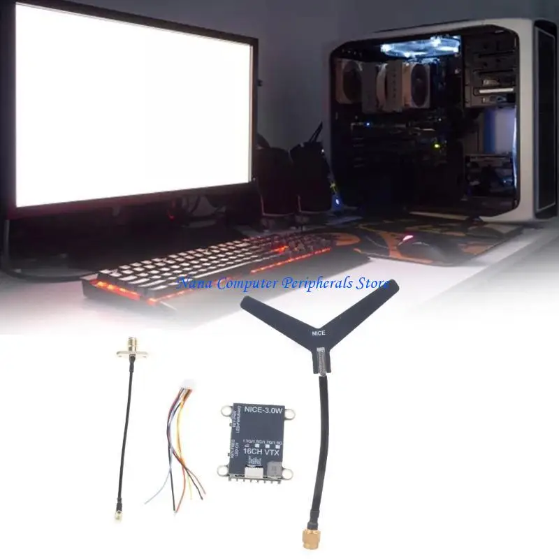 Détail du dissipateur thermique du module de transmission vidéo sans fil 1.2-1.9 GHz 1000-1600mW pour drone RC.