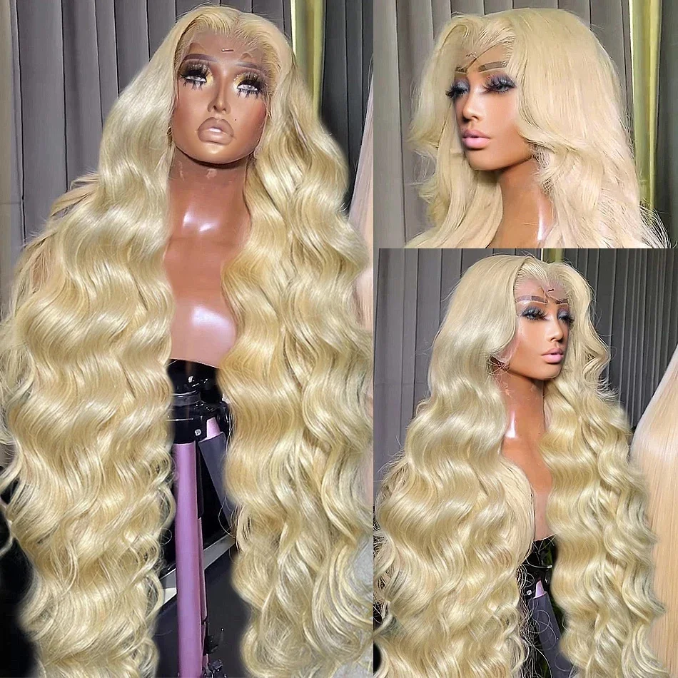 

13x6 HD Transparent Lace Front Wig 613 Blonde Body Wave 13x4 Lace Frontal Human Hair Wig 30 Inch Glueless Wigs For Women Choice