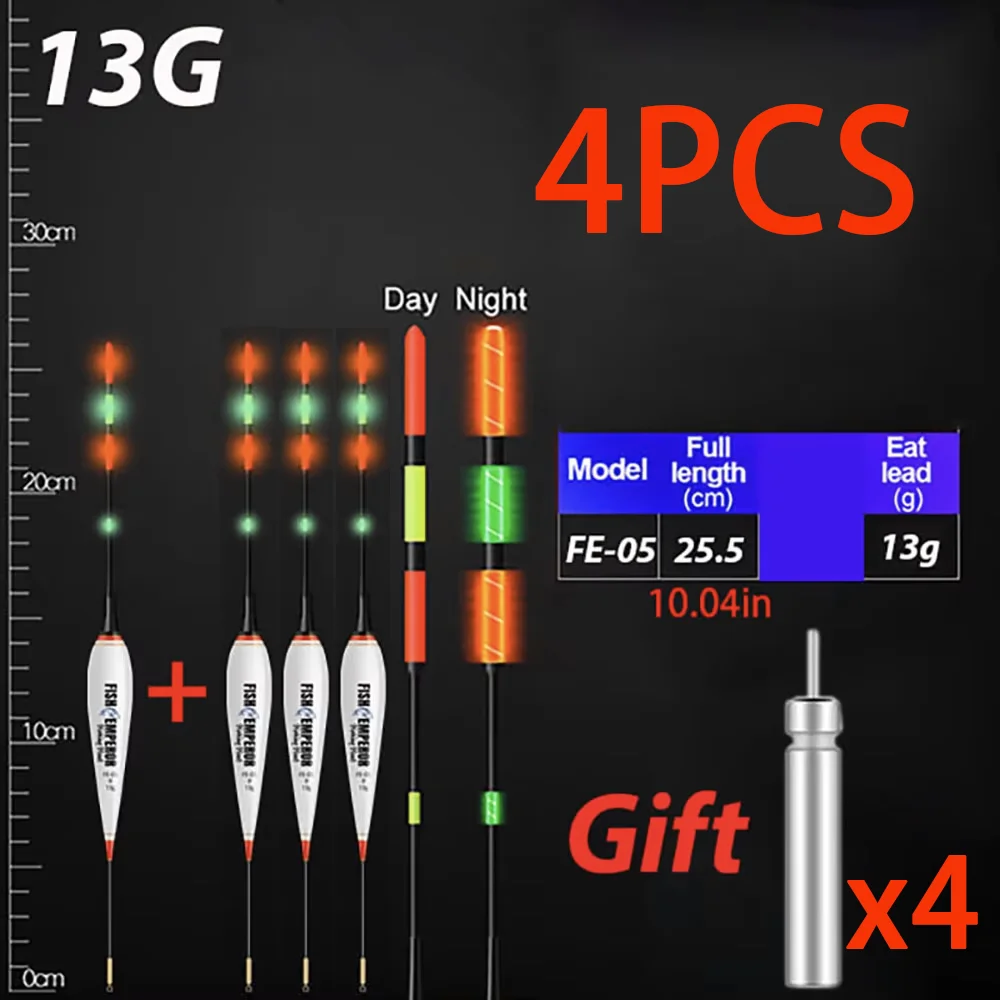 4 Stück/Set Sommer-Angel-LED-Nachtlichter, elektronische Schwimmkörper, hoher Auftrieb 3g-13g mit CR425 Batterie, 2026 Angelzubehör – Detail 11