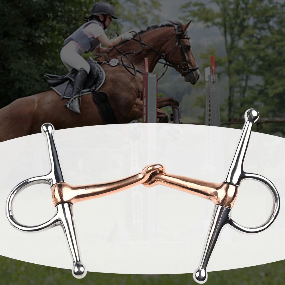 

Mouth Horse Tack Horse Bit 13cm 1pc 322g Stainless Steel Horse Bit Full Cheek Snaffle Bit Copper Mouth Horse Tack