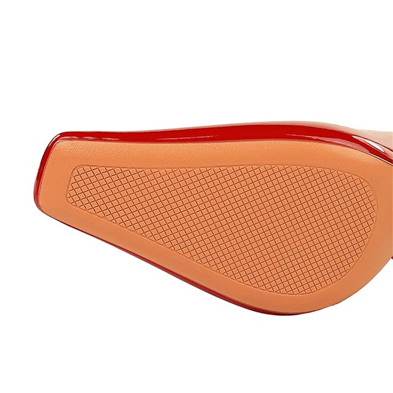 BIGTREE Autumn Simple Slim High Heels Casual Women's Shoes Bright Surface Patent Leather Shallow Mouth Square Head Woman Pumps