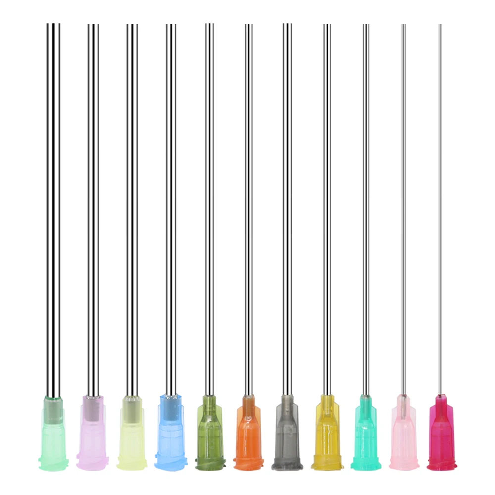20pcs 100mm 디스펜스 바늘 접착제 바늘 E-액체, 잉크 및 주사기 충전을위한 4 인치 스테인레스 스틸 접착제 바늘