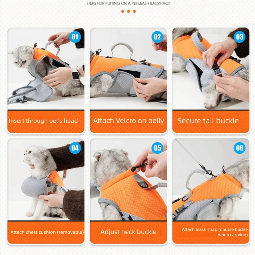 4216-d8e888.png With Detachable Shoulder Pet Cooler Jacket Full Support Hands-Free Horizontal Hugging Backpack Breathable Pet Outing Backpack