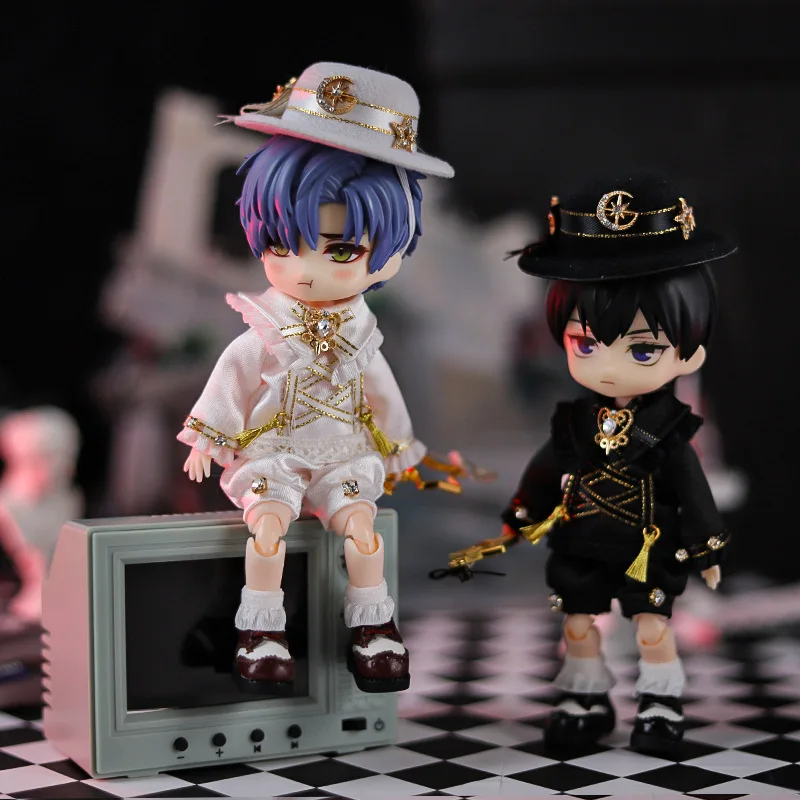 Ob11 Doll Gemini Set Black And White European Style Small Dress Doll Dinner Jackets Clothes For Ymy Dod Doll Body 2