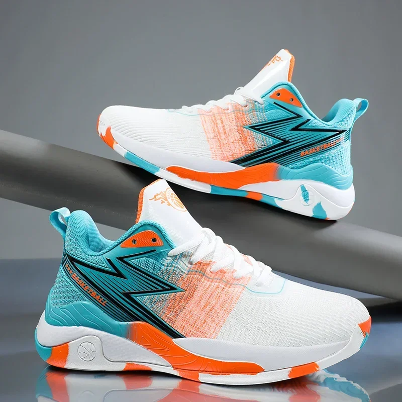 Size 38-46 Men Leather Sneakers Wear-resistant Basketball Shoes Deodorant Lightweight Running Shoes