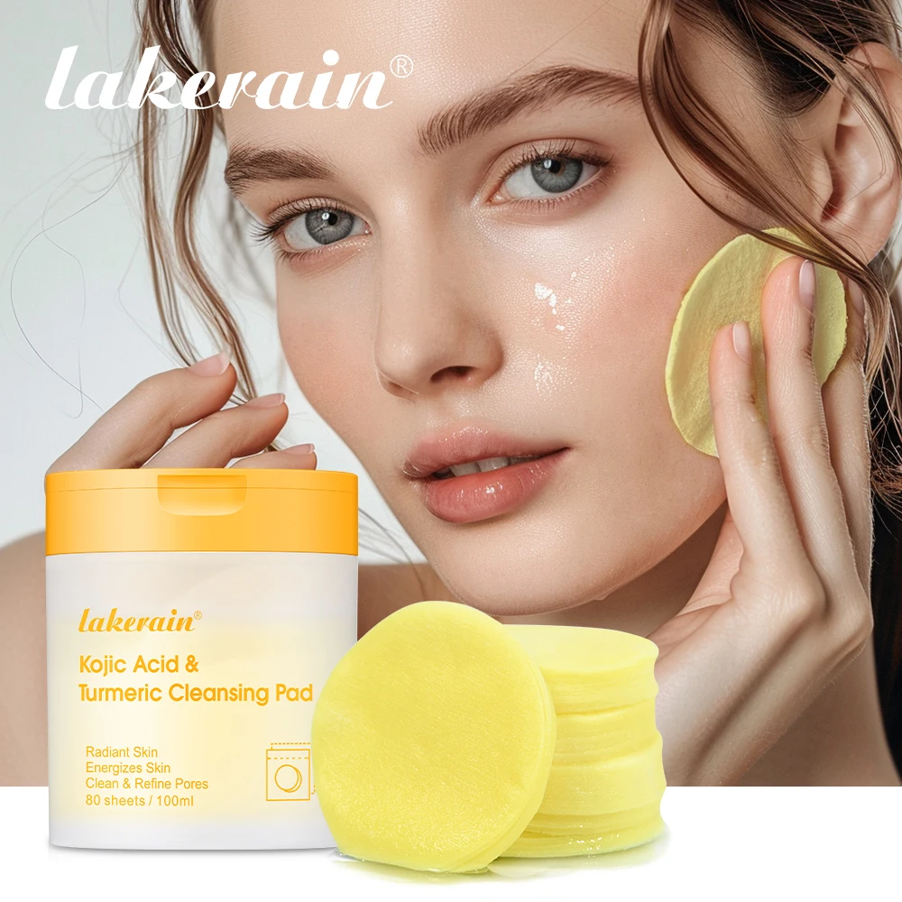 Kojic Acid And Turmeric Cleansing Pad Exfoliate Lighten Acne Scars Unclog Pores Turmeric Cleansing Pad Dark Spots With  Glycerol 5