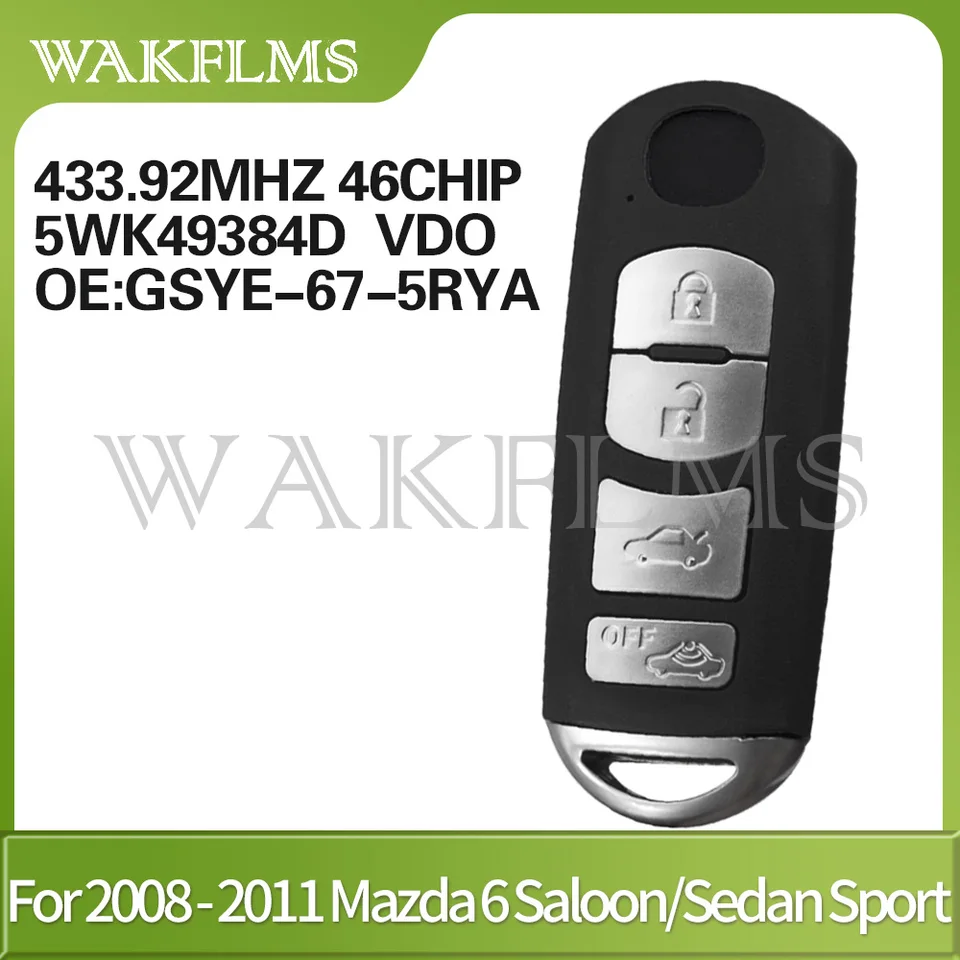 マツダ6車用スマートキー,セダン,スポーツ,2008,2009,2010 2011