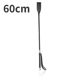 Durable Lightweight PU Leather Riding Crop with Non - Slip Handle for Equestrian Training and Racing (60cm)