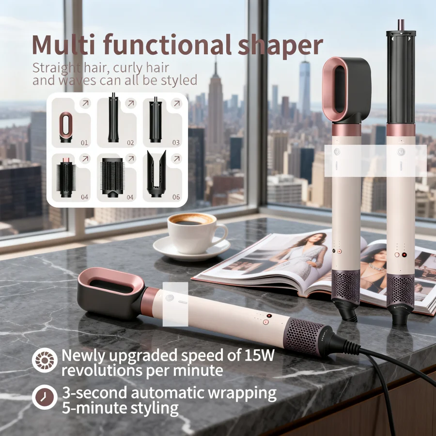 EU KR 헤어 스타일러 220V 음이온 헤어 드라이어 세트 멀티 헤어 스타일러 전문가용 블로우 드라이어 브러쉬 컬링용 여성용 선물