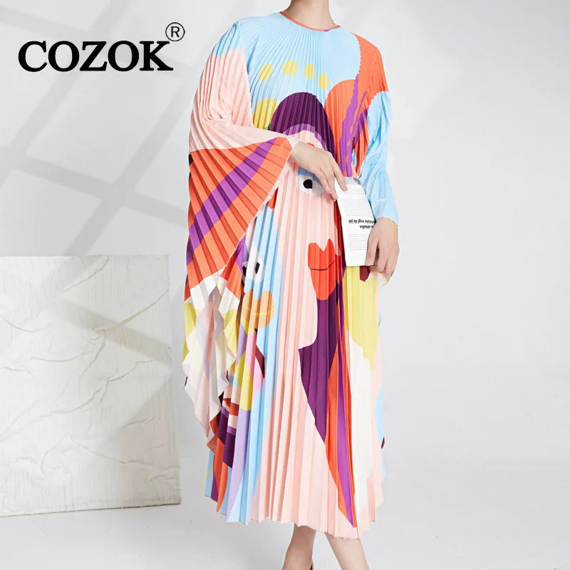 cozok-vestido-informal-de-talla-grande-para-mujer-ropa-holgada-con-estampado-de-una-pieza-mangas-irregulares-para-primavera-ws5006-2024